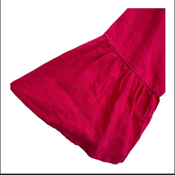 J Marie Linen Blend Vibrant Pink Floral Embroidered Tunic Shift Dress (Sz. S) - Picture 4 of 10